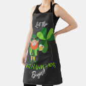 シェナニガンス・レプレシャン・シャムロック・セント・パトリックの日 エプロン (インサイチュ)