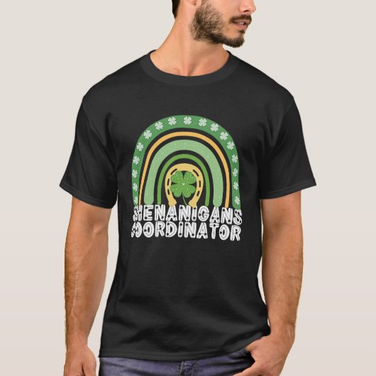 シェナニガンズコーディネーターのレインボーSt patricksティーシュ Tシャツ (正面)