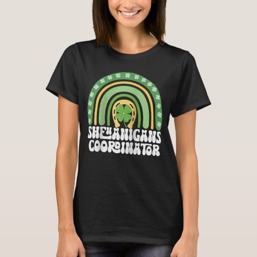 シェナニガンズコーディネーターのレインボーSt patricksティーシュ Tシャツ (正面)