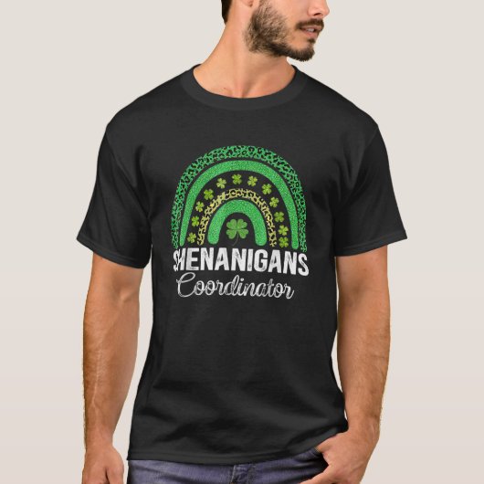 シェナニガンズコーディネーターのレインボーSt patricks dayテ Tシャツ (正面)