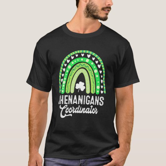 シェナニガンズコーディネーターBoho RainbowSt patricksD Tシャツ (正面)