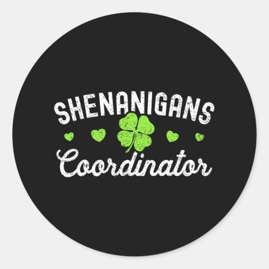 シェナニガンズコーディネーターHappySt patricks day・テアック ラウンドシール (正面)