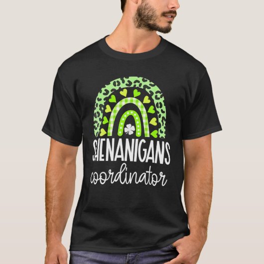 シェナニガンズコーディネーターRainbow St Patrick's Day T Tシャツ (正面)