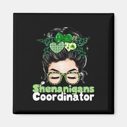 シェナニガンズコーディネーターSt patricks day女性1 マグネット (正面)