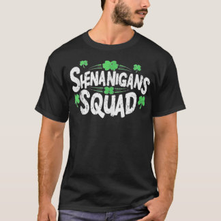 シェナニガンズスクワッドシャムロックスアイリッシュおもしろいセントパトリック Tシャツ