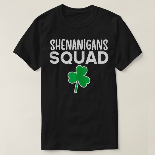 シェナニガンズスクワッドラックSaint patricks dayラッキーシー Tシャツ (デザイン正面)