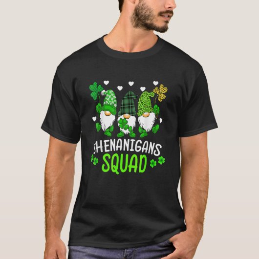 シェナニガンズスクワッドSt patricks day三格言グレ Tシャツ (正面)