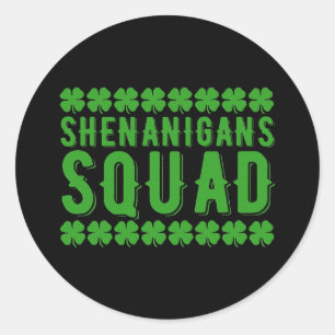 シェナニガンズスクワッドSt patricks day格言アイルランド ラウンドシール
