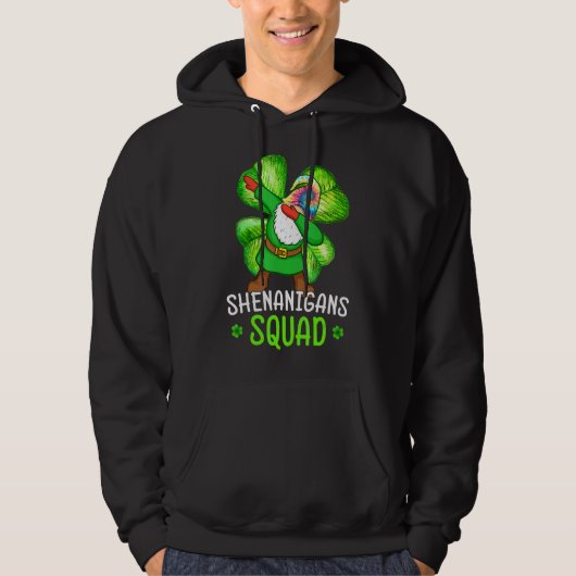シェナニガンズスクワッドSt patricks day格言グリーンプロ パーカ (正面)