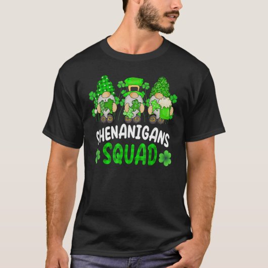 シェナニガンズスクワッドSt patricks day格言グリーンプロ Tシャツ (正面)