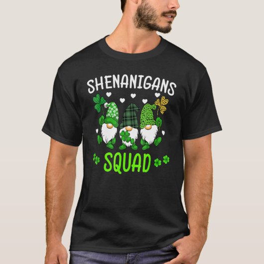 シェナニガンズスクワッドSt patricks day格言グリーンプロ Tシャツ (正面)