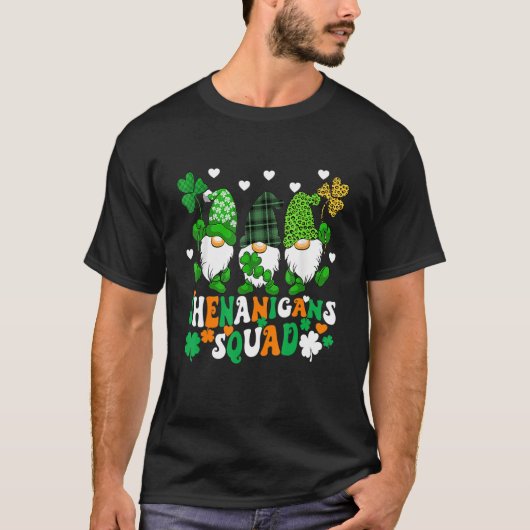 シェナニガンズスクワッドSt patricks day格言グリーンプロ Tシャツ (正面)