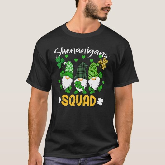 シェナニガンズスクワッドSt patricks day格言グリーンプロ Tシャツ (正面)