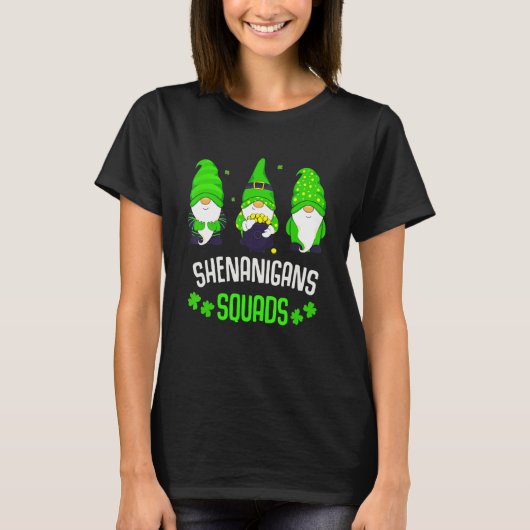 シェナニガンズスクワッドSt patricks day格言グリーンプロ Tシャツ (正面)