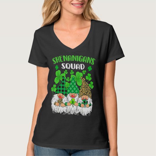 シェナニガンズスクワッドSt patricks day格言グリーンプロ Tシャツ (正面)
