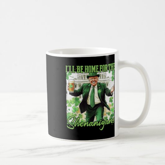 シェナニガンズトランプSt patricks dayの家に帰る コーヒーマグカップ (右)