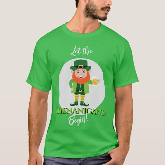 シェナニガンズ+レプラコーン 聖パトリックの日 Tシャツ (正面)