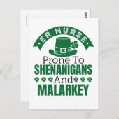 シェナニガンナースが多いSt patricks day ポストカード (正面/裏面)