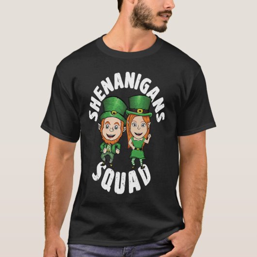 シェナニガン分隊St patricks dayグループ飲酒 Tシャツ (正面)