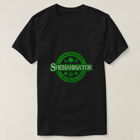シェナニゲータおもしろいーSt patricks dayシェナニガンス Tシャツ (デザイン正面)