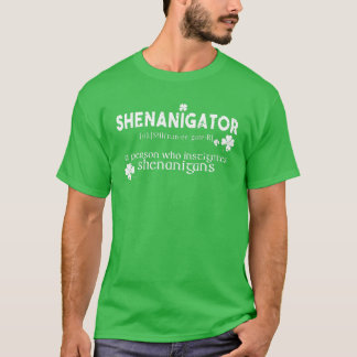 シェナニゲーターアイリッシュセントパトリックの日シェナニガン Tシャツ