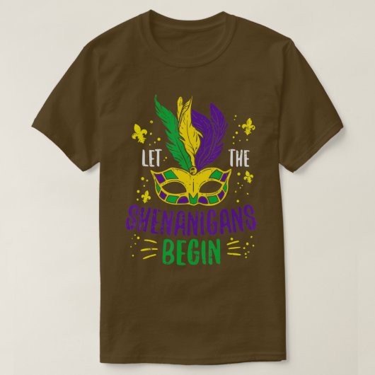 シェナニ人にジェスター・マルディ・グラおもしろいスを始めさせる Tシャツ (デザイン正面)