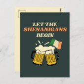 シェナニ族が聖パトリックおもしろいの日を始めよう ポストカード (正面/裏面)