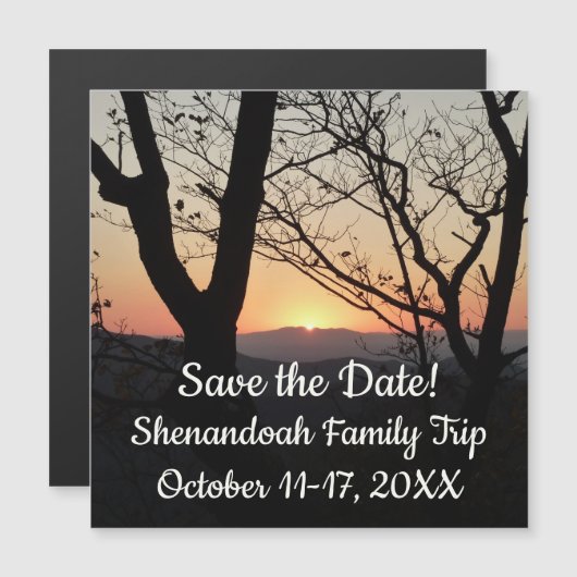 シェナンドアサンセットナショナルパークランドスケープ (正面/裏面)