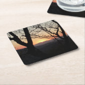 シェナンドアサンセットナショナルパークランドスケープ スクエアペーパーコースター (アングル)