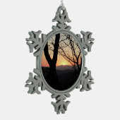 シェナンドアサンセットナショナルパークランドスケープ スノーフレークピューターオーナメント (左)