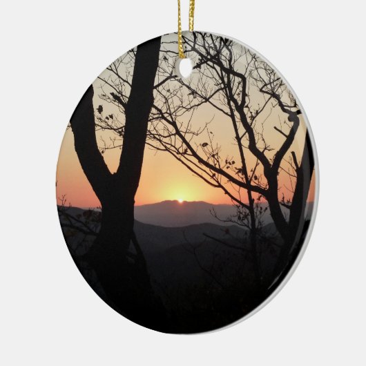シェナンドアサンセットナショナルパークランドスケープ セラミックオーナメント (左)