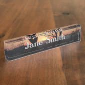 シェナンドアサンセットナショナルパークランドスケープ デスクネームプレート (側面)