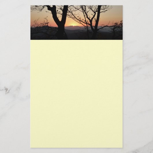 シェナンドアサンセットナショナルパークランドスケープ 便箋 (正面)