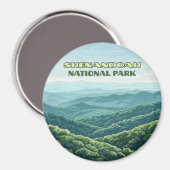 シェナンドアナショナルパークバージニアブルーリッジレトロ マグネット (正面/裏面)