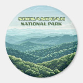 シェナンドアナショナルパークバージニアブルーリッジレトロ マグネット (正面)