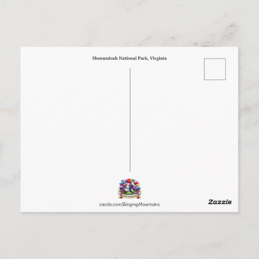 シェナンドアパークフォレストブリッジ箴言聖なる書物、 経典 ポストカード (裏面)