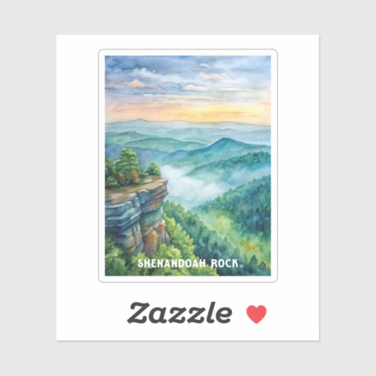 シェナンドアロック国立公園水絵画色の シール (シート)