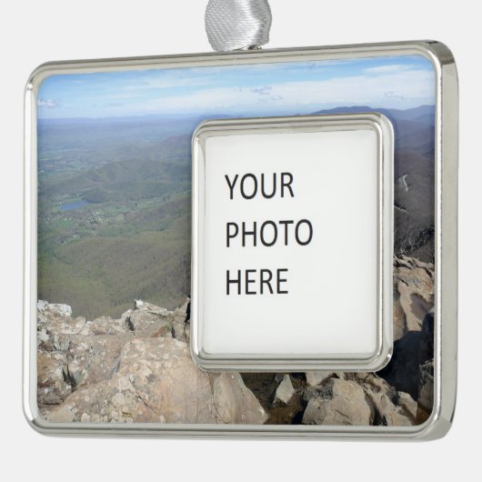 シェナンドア国立公園のストーニーマンクリフ シルバープレートフレームオーナメント (左)