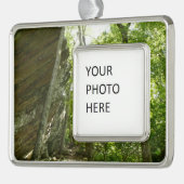 シェナンドア国立公園のフレイザー岩壁 シルバープレートフレームオーナメント (左)