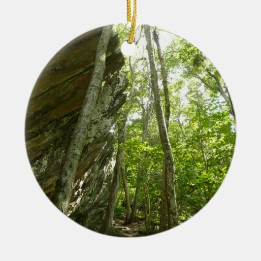 シェナンドア国立公園のフレイザー岩壁 セラミックオーナメント (正面)
