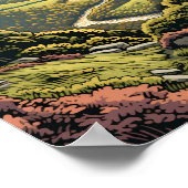 シェナンドア国立公園イラストレーション旅行レトロ ポスター (角)