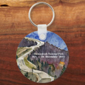 シェナンドア国立公園スカイラインドライブの水彩 キーホルダー (裏面)
