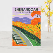 シェナンドア国立公園スカイラインドライブバージニア カード (黄色い花)