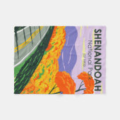 シェナンドア国立公園スカイラインドライブバージニア フリースブランケット (正面(横))