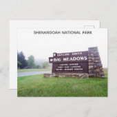 シェナンドア国立公園スカイラインドライブバージニア ポストカード (正面/裏面)