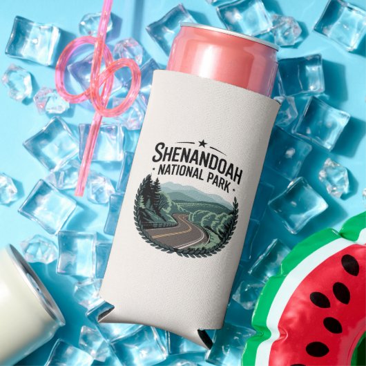 シェナンドア国立公園スカイラインドライブビューデザイン スリム缶クーラー (インサイチュ 夏)