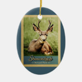 シェナンドア国立公園ディアヴィンテージ セラミックオーナメント (正面)