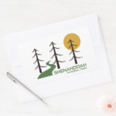 シェナンドア国立公園トレイル 長方形シール (封筒)