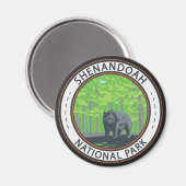 シェナンドア国立公園ブラックベアーサークル マグネット (正面/裏面)