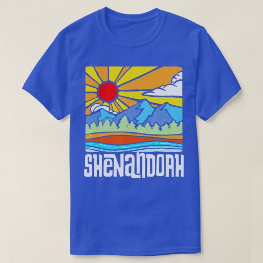 シェナンドア国立公園芸術的自然山 Tシャツ (デザイン正面)